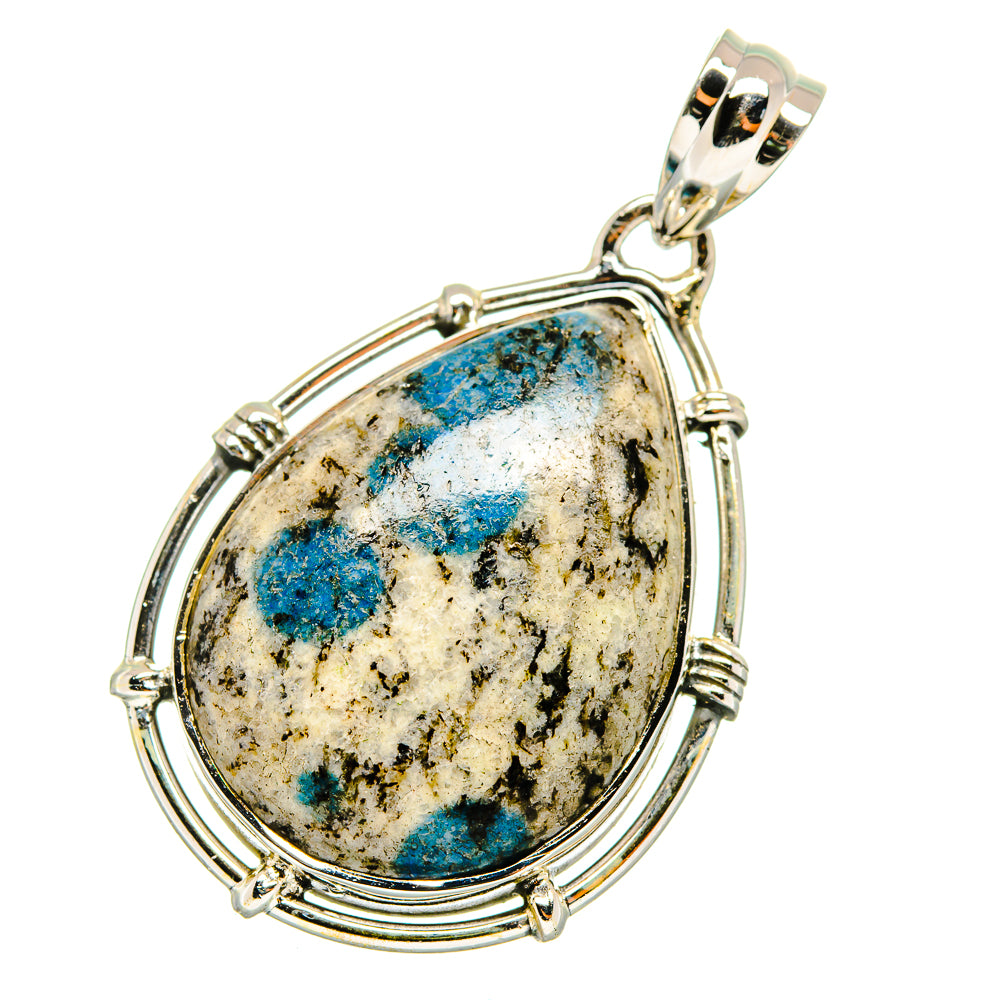K2 Blue Azurite Pendants handcrafted by Ana Silver Co - PD12708
