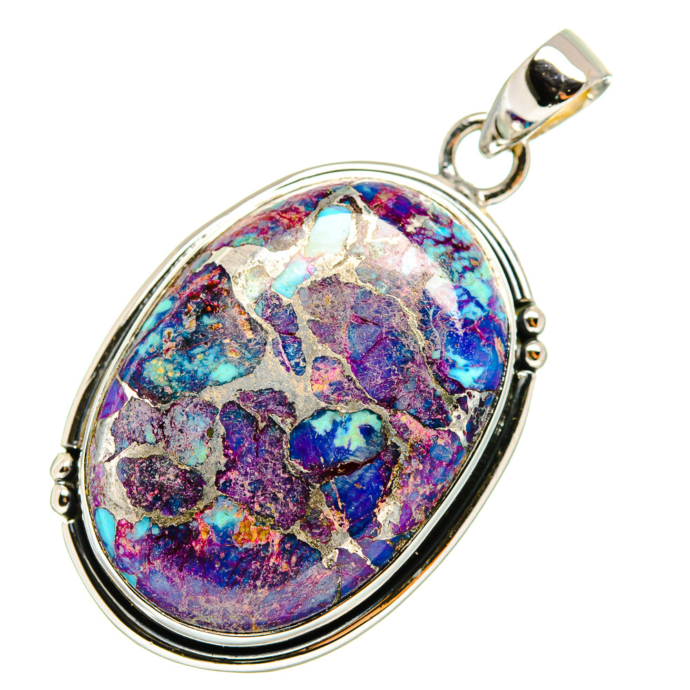 Purple Copper Composite Turquoise Pendants handcrafted by Ana Silver Co - PD12734