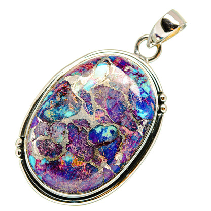 Purple Copper Composite Turquoise Pendants handcrafted by Ana Silver Co - PD12734