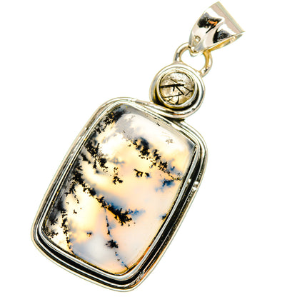 Dendritic Opal Pendants handcrafted by Ana Silver Co - PD12744
