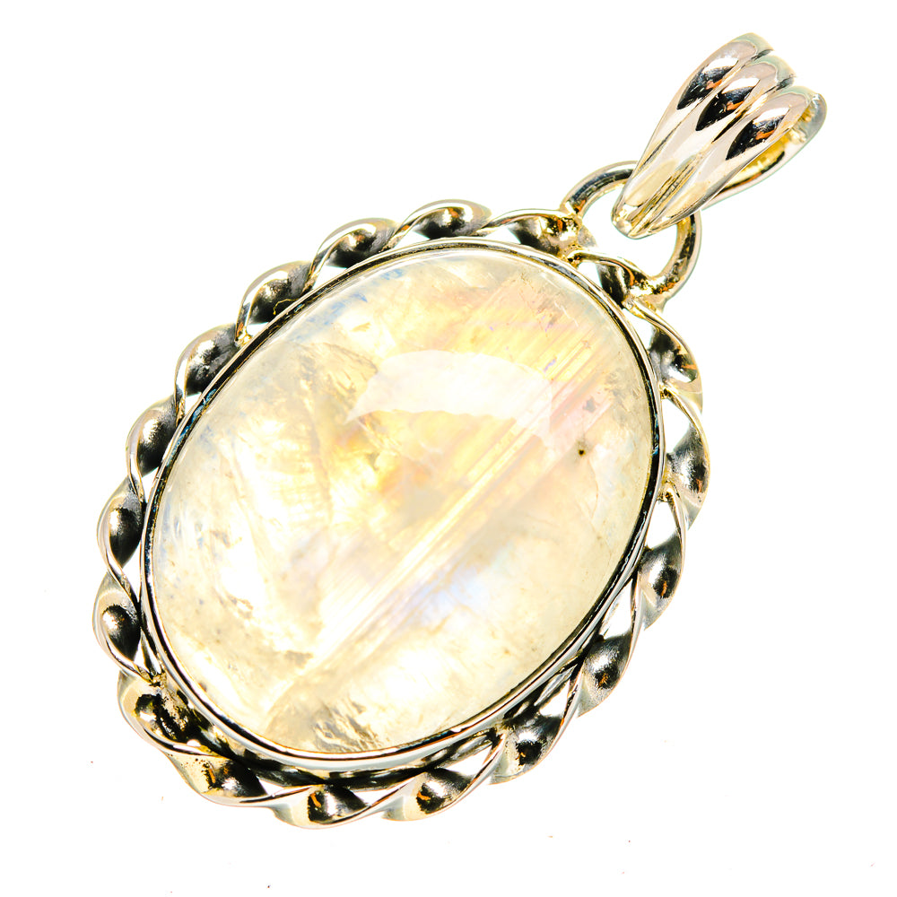 Rainbow Moonstone Pendants handcrafted by Ana Silver Co - PD12753