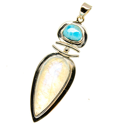 Rainbow Moonstone Pendants handcrafted by Ana Silver Co - PD12766