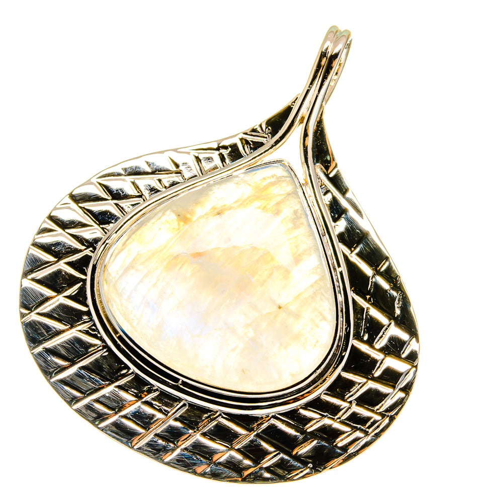 Rainbow Moonstone Pendants handcrafted by Ana Silver Co - PD12768