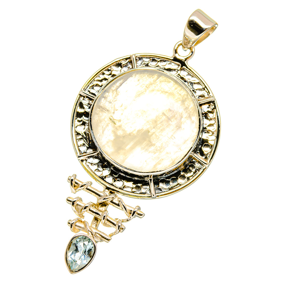 Rainbow Moonstone Pendants handcrafted by Ana Silver Co - PD12770