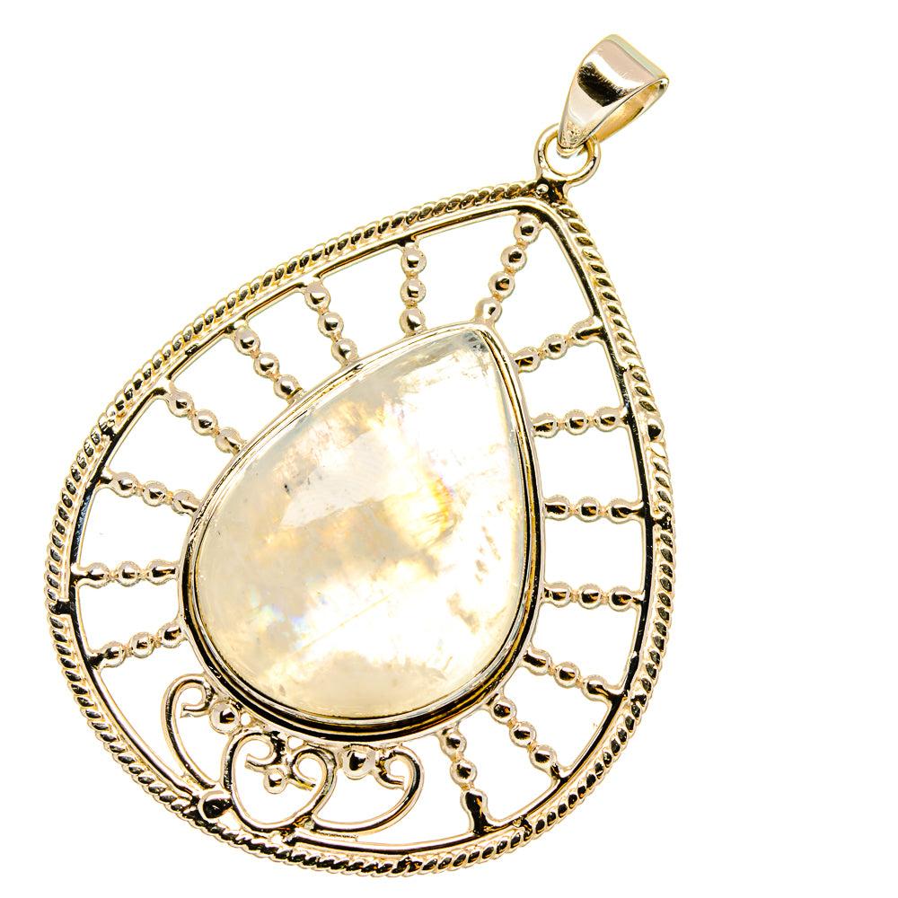 Rainbow Moonstone Pendants handcrafted by Ana Silver Co - PD12773
