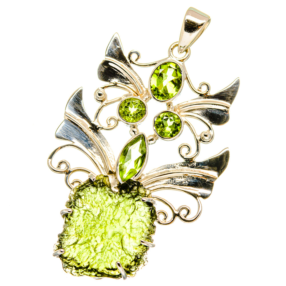 Czech Moldavite Pendants handcrafted by Ana Silver Co - PD12777