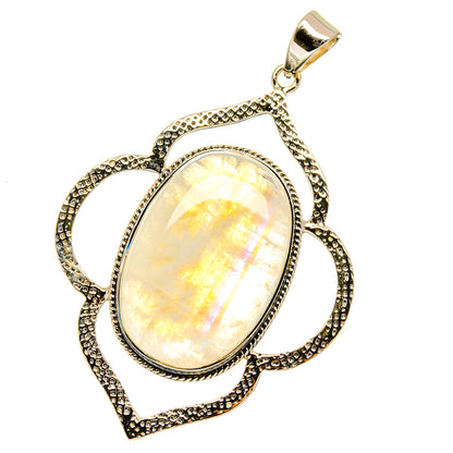 Rainbow Moonstone Pendants handcrafted by Ana Silver Co - PD12778