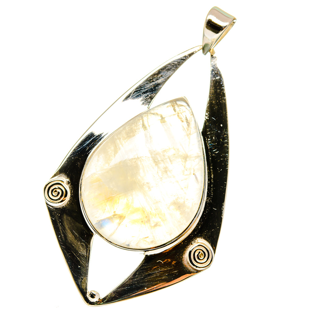 Rainbow Moonstone Pendants handcrafted by Ana Silver Co - PD12791