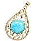 Larimar Pendants handcrafted by Ana Silver Co - PD12792