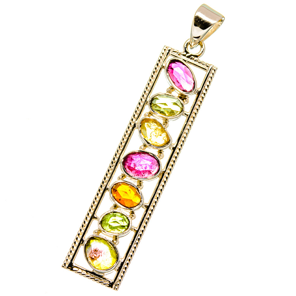 Pink Tourmaline Pendants handcrafted by Ana Silver Co - PD12799