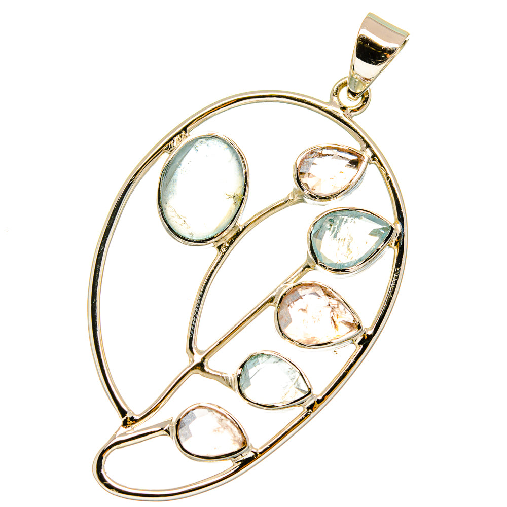 Aquamarine Pendants handcrafted by Ana Silver Co - PD12802