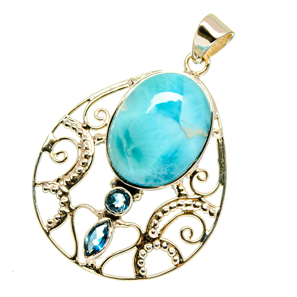 Larimar Pendants handcrafted by Ana Silver Co - PD12808