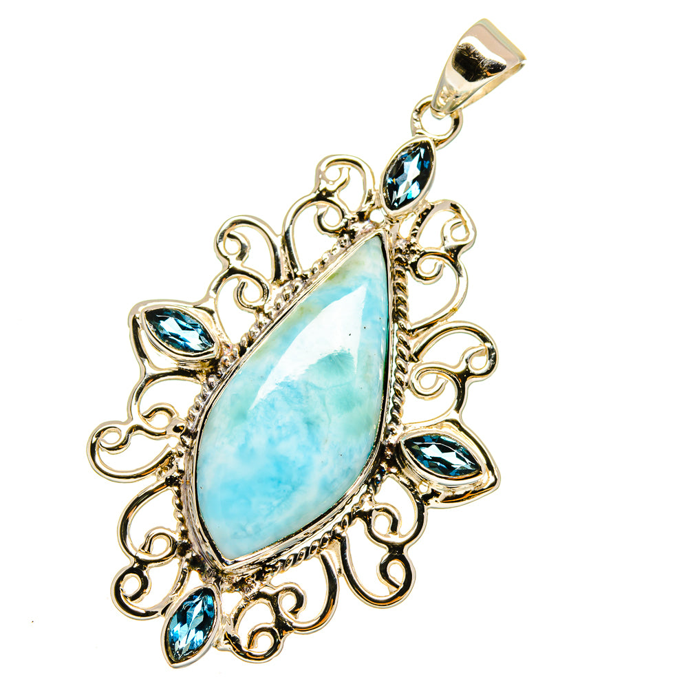 Larimar Pendants handcrafted by Ana Silver Co - PD12814