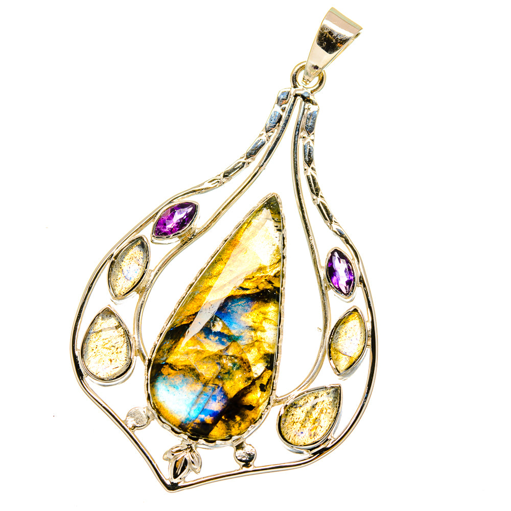 Labradorite Pendants handcrafted by Ana Silver Co - PD12815