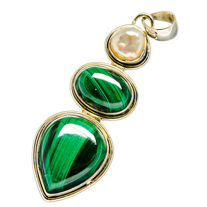 Malachite Pendants handcrafted by Ana Silver Co - PD12828