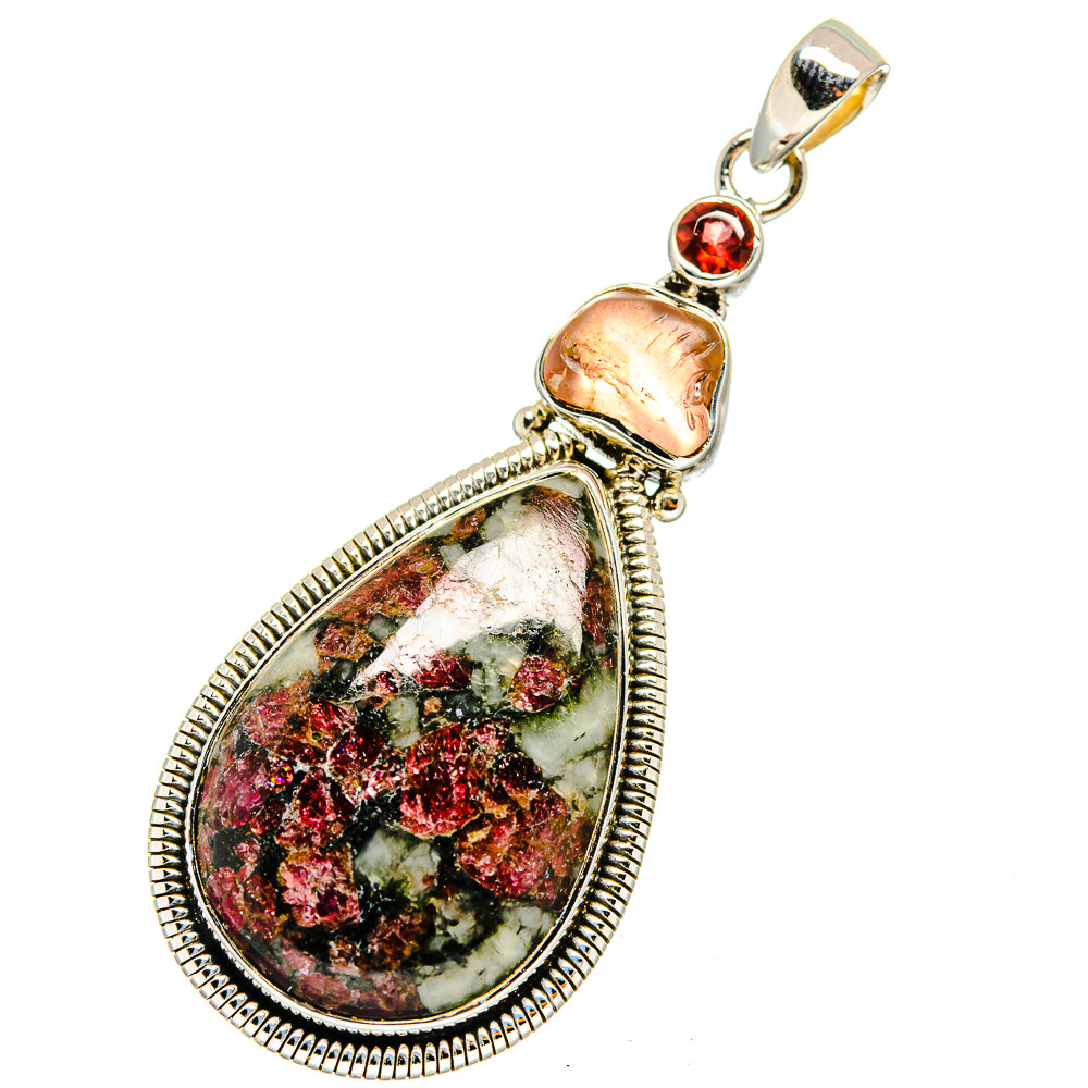 Russian Eudialyte Pendants handcrafted by Ana Silver Co - PD12837