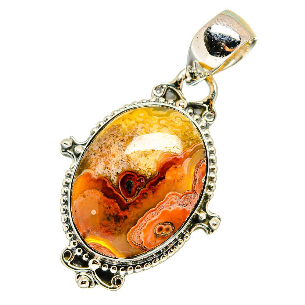 Laguna Lace Agate Pendants handcrafted by Ana Silver Co - PD12838