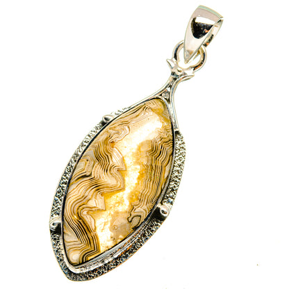 Laguna Lace Agate Pendants handcrafted by Ana Silver Co - PD12843