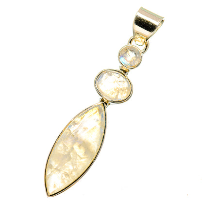 Rainbow Moonstone Pendants handcrafted by Ana Silver Co - PD12847