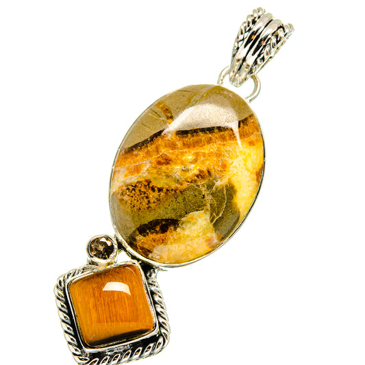 Septarian Nodule Pendants handcrafted by Ana Silver Co - PD12871