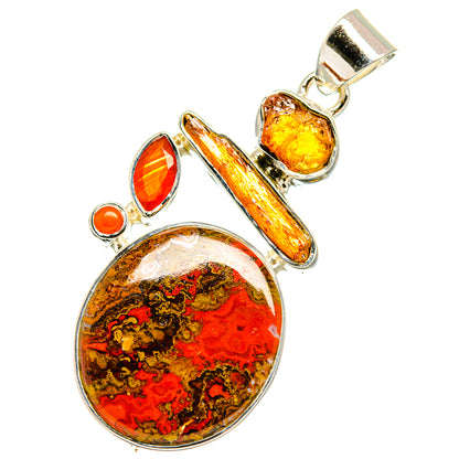 Moroccan Agate Pendants handcrafted by Ana Silver Co - PD12883
