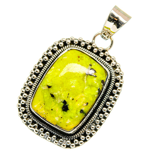 African Green Opal Pendants handcrafted by Ana Silver Co - PD12892