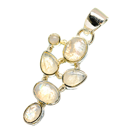 Rainbow Moonstone Pendants handcrafted by Ana Silver Co - PD12907