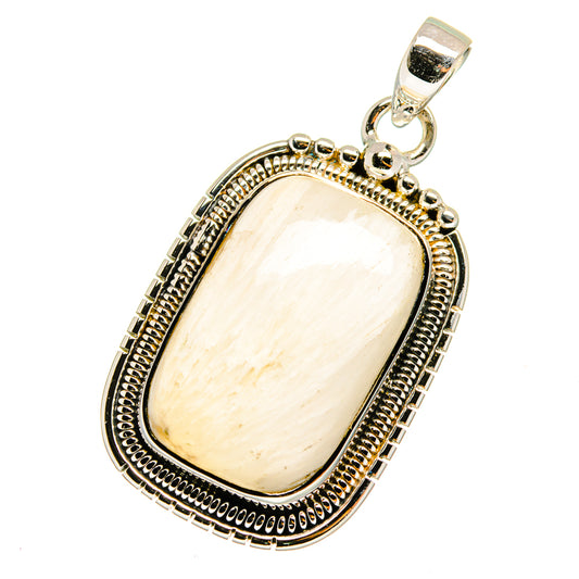 White Scolecite Pendants handcrafted by Ana Silver Co - PD12960