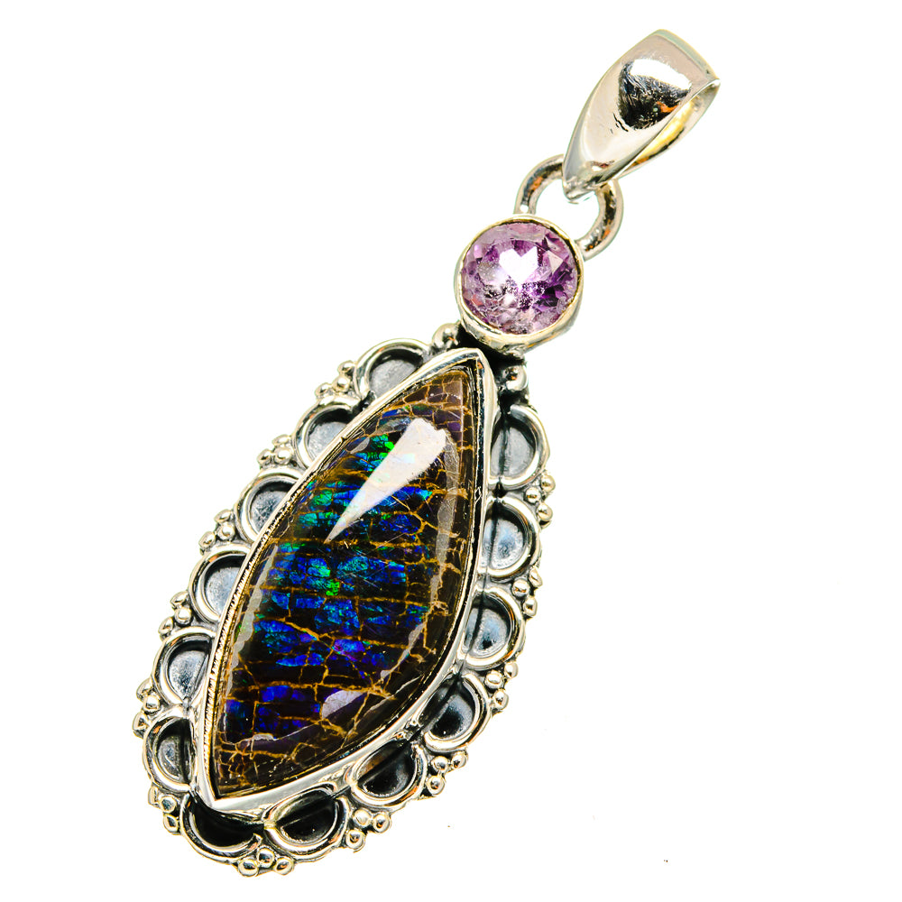 Ammolite Pendants handcrafted by Ana Silver Co - PD12977