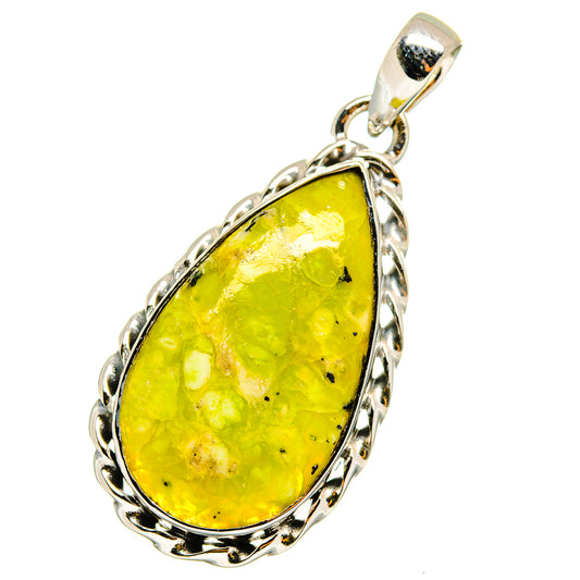 African Green Opal Pendants handcrafted by Ana Silver Co - PD12980