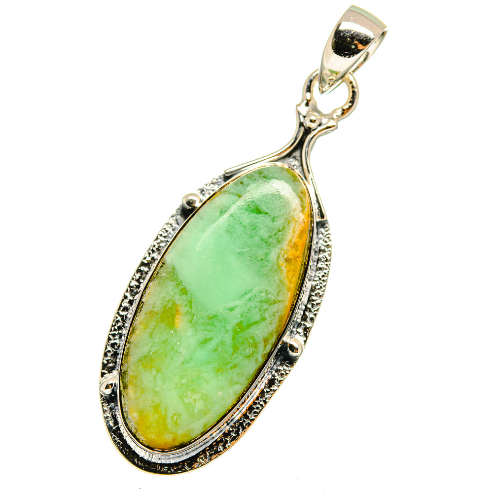Lemon Chrysoprase Pendants handcrafted by Ana Silver Co - PD12990
