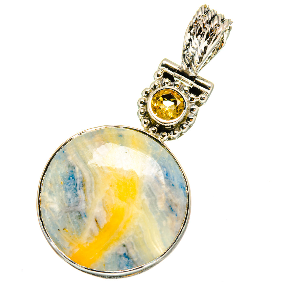 Blue Scheelite Pendants handcrafted by Ana Silver Co - PD12992