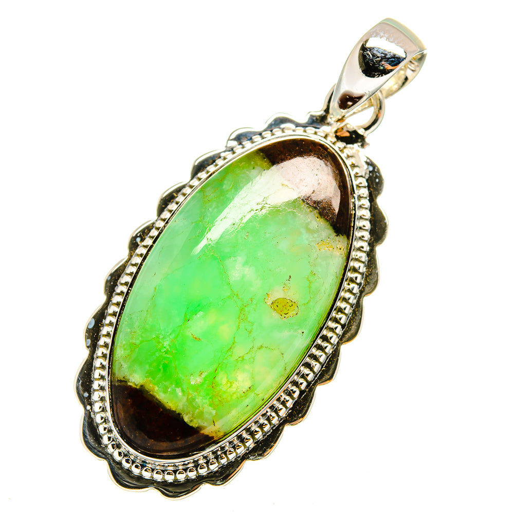 Boulder Chrysoprase Pendants handcrafted by Ana Silver Co - PD12998