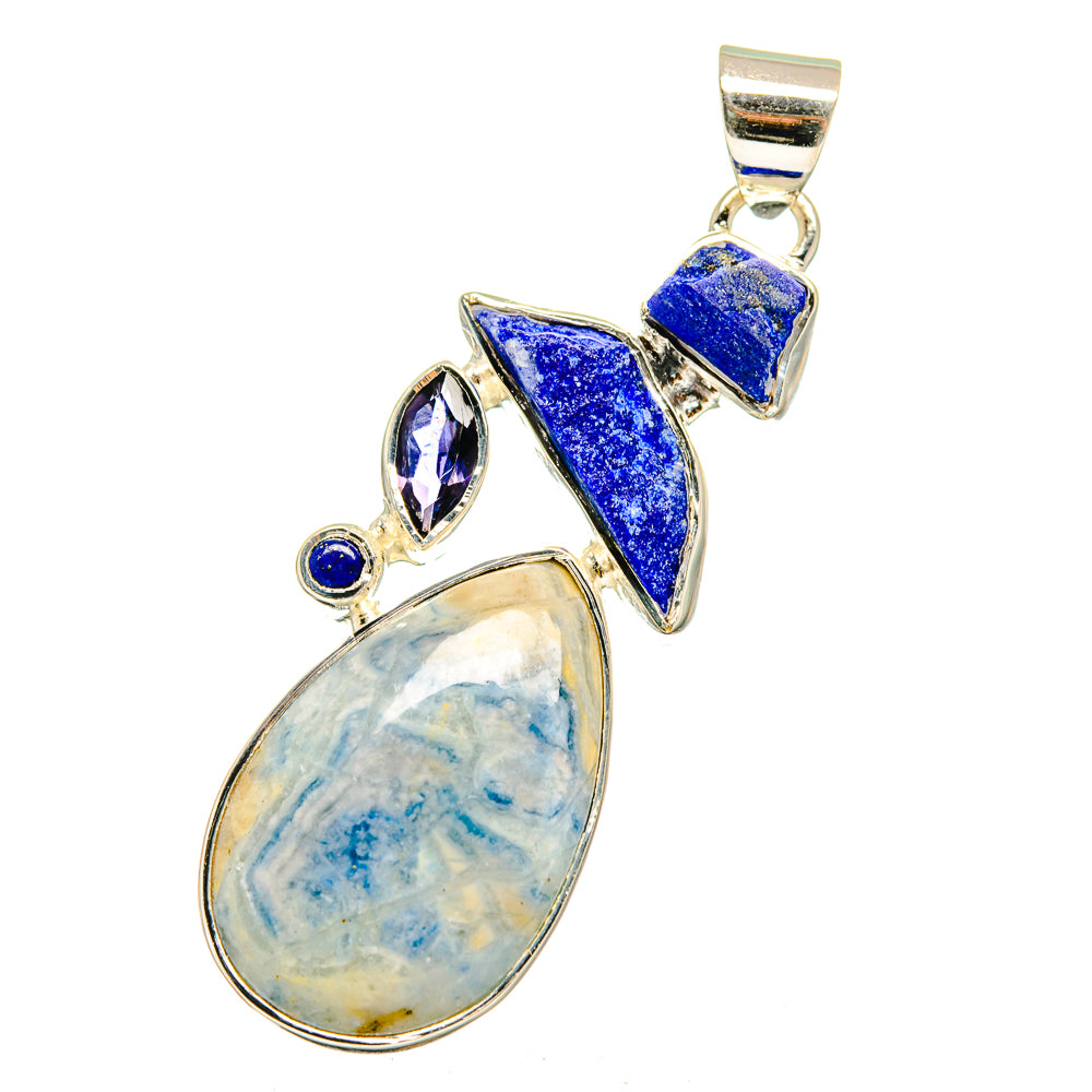 Blue Scheelite Pendants handcrafted by Ana Silver Co - PD13002