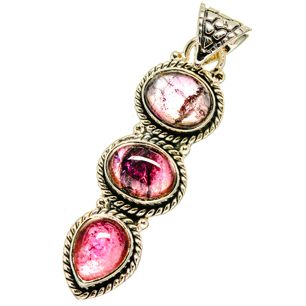 Pink Tourmaline Pendants handcrafted by Ana Silver Co - PD13010