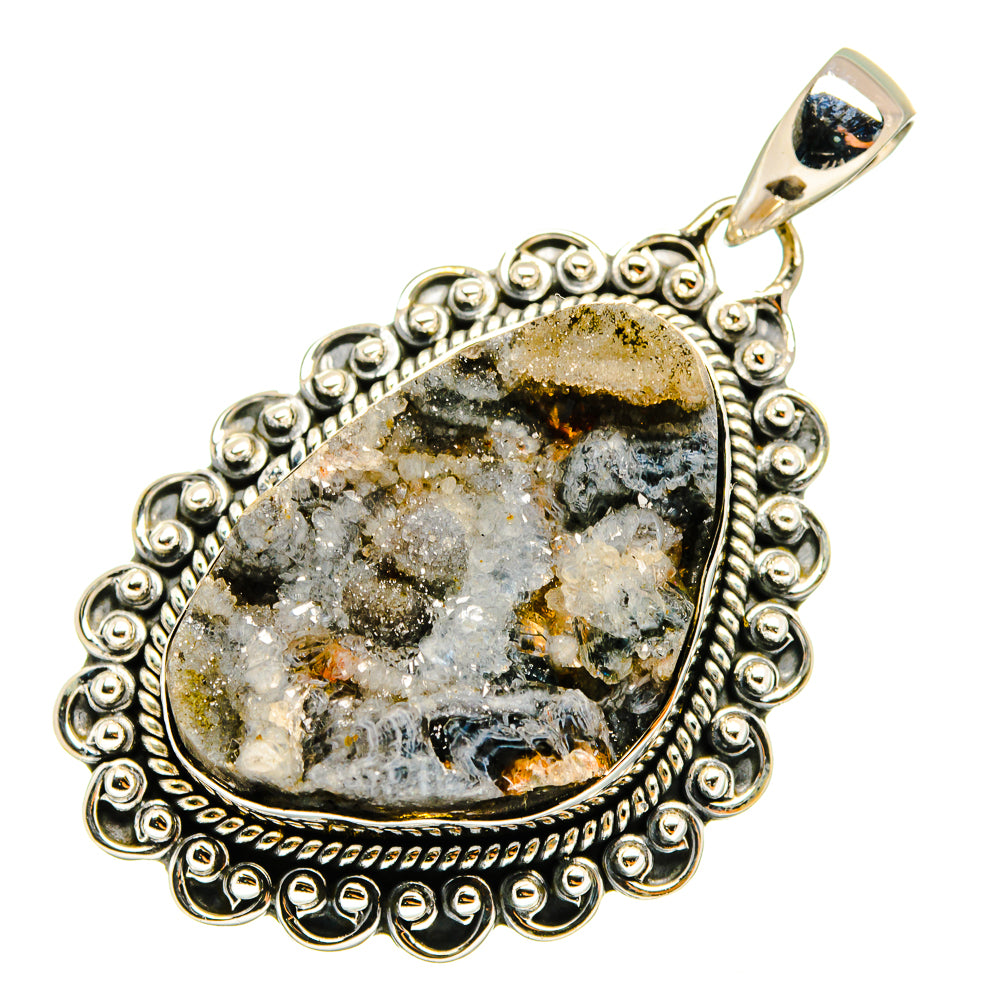 Desert Druzy Pendants handcrafted by Ana Silver Co - PD13012