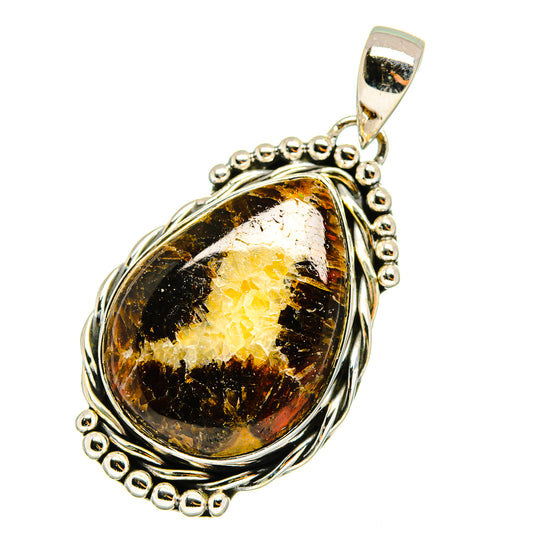 Septarian Nodule Pendants handcrafted by Ana Silver Co - PD13017