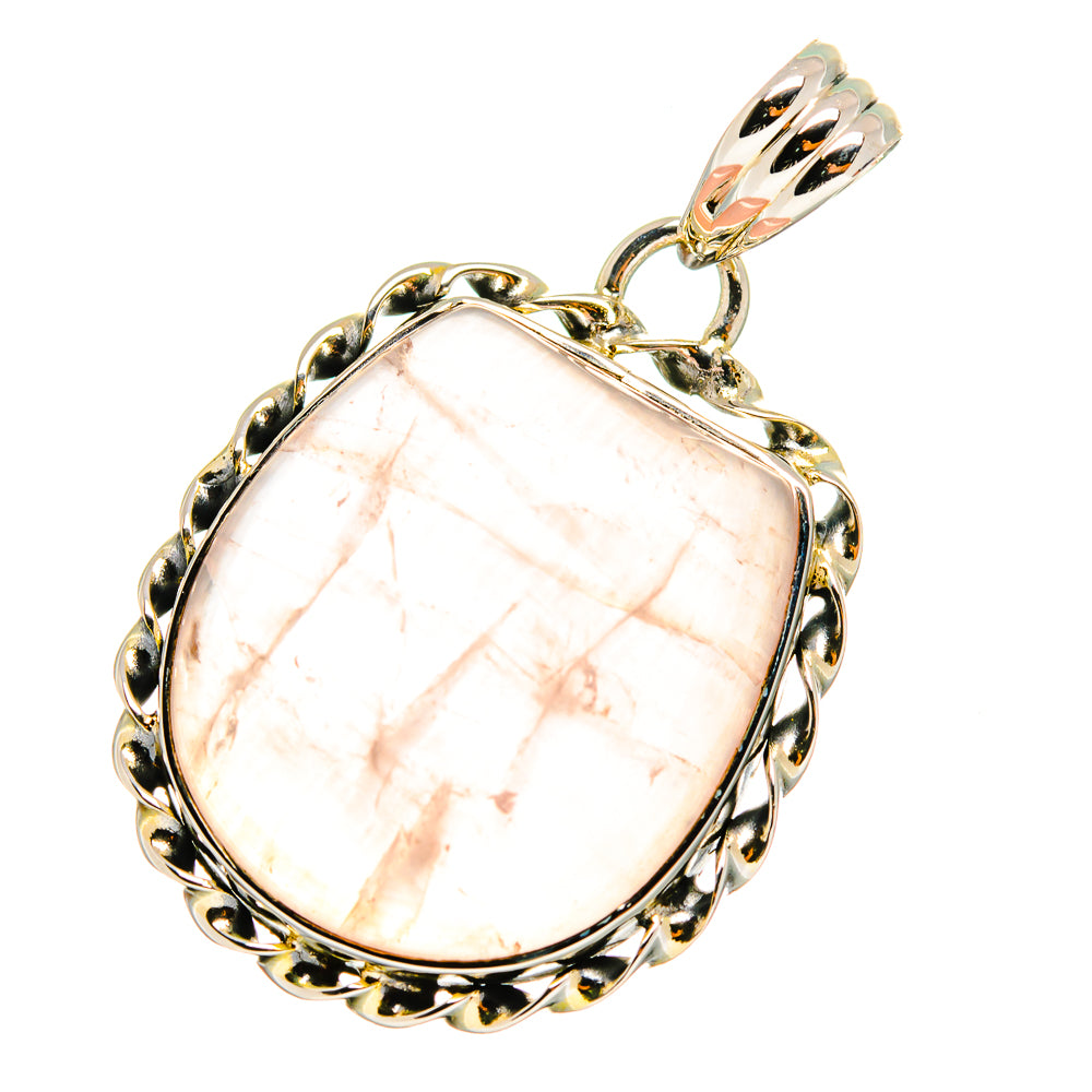 Rose Quartz Pendants handcrafted by Ana Silver Co - PD13030