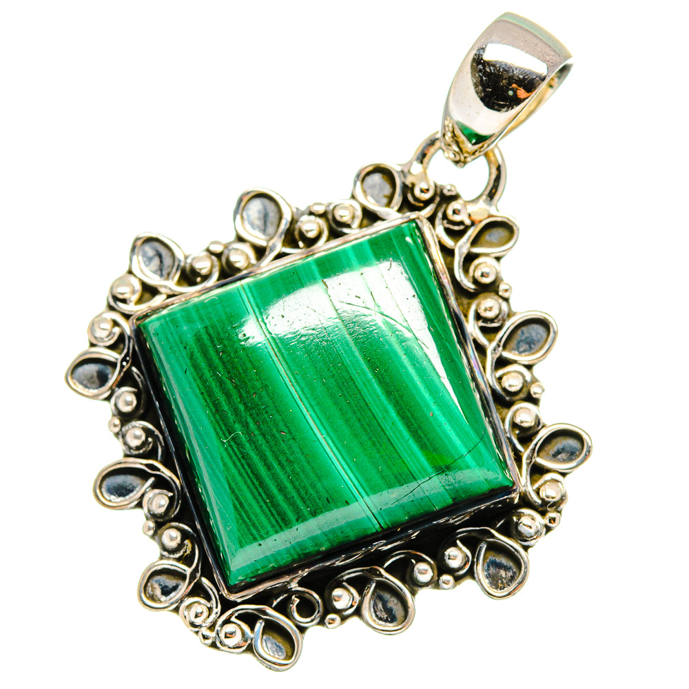 Malachite Pendants handcrafted by Ana Silver Co - PD13033