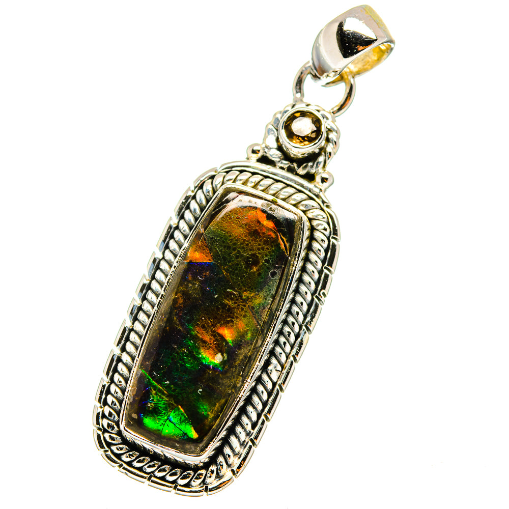 Ammolite Pendants handcrafted by Ana Silver Co - PD13039