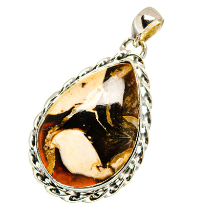 Peanut Wood Jasper Pendants handcrafted by Ana Silver Co - PD13049