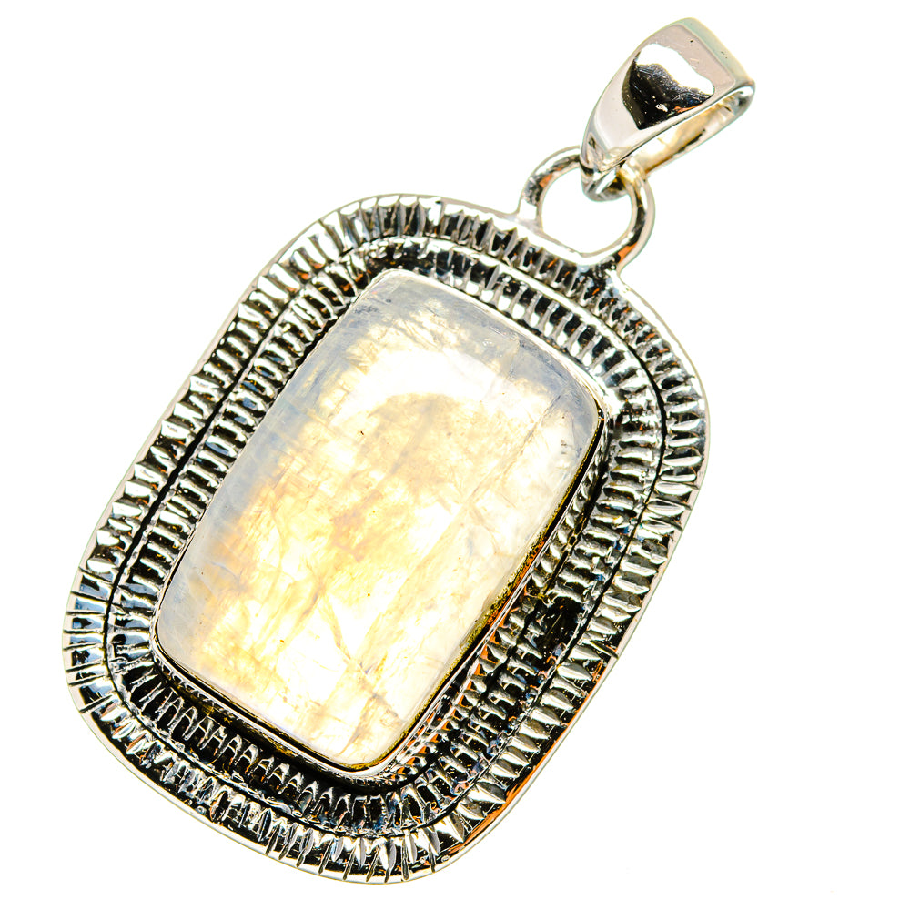 Rainbow Moonstone Pendants handcrafted by Ana Silver Co - PD13050