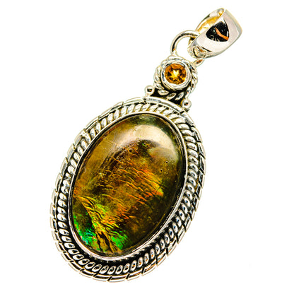 Ammolite Pendants handcrafted by Ana Silver Co - PD13054