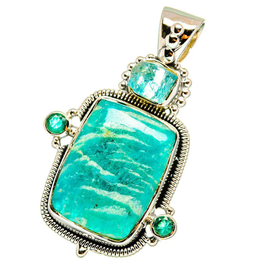 Amazonite Pendants handcrafted by Ana Silver Co - PD13055