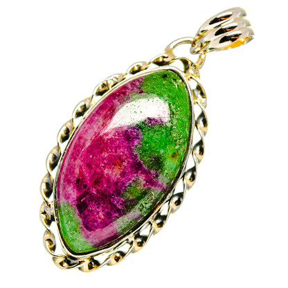 Ruby Zoisite Pendants handcrafted by Ana Silver Co - PD13059