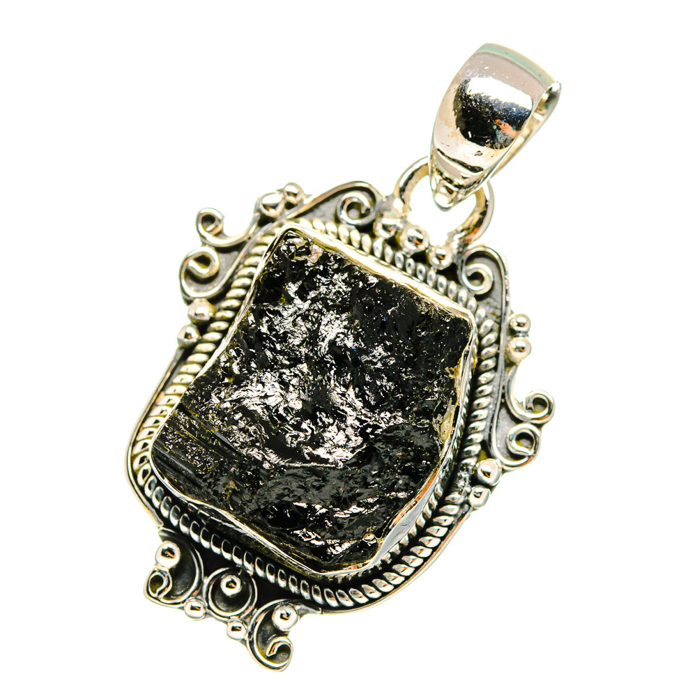 Black Tourmaline Pendants handcrafted by Ana Silver Co - PD13076
