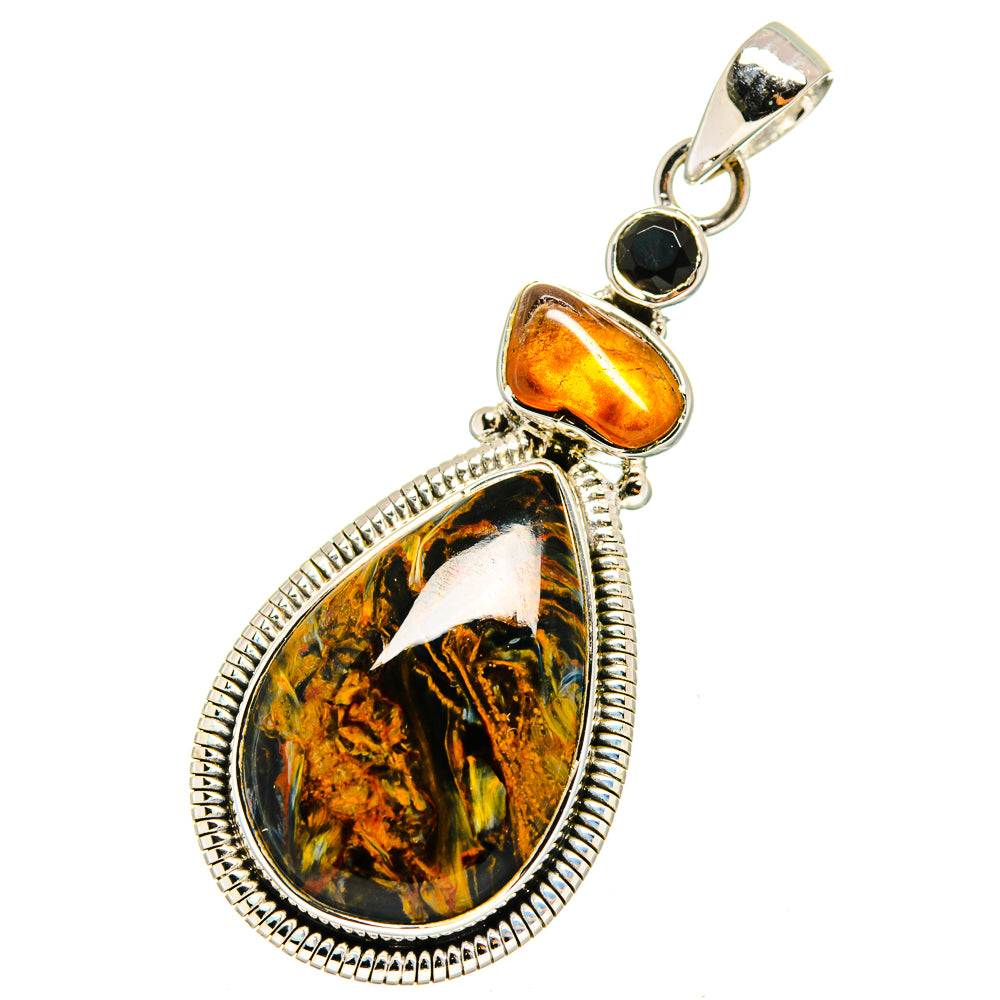 Pietersite Pendants handcrafted by Ana Silver Co - PD13084