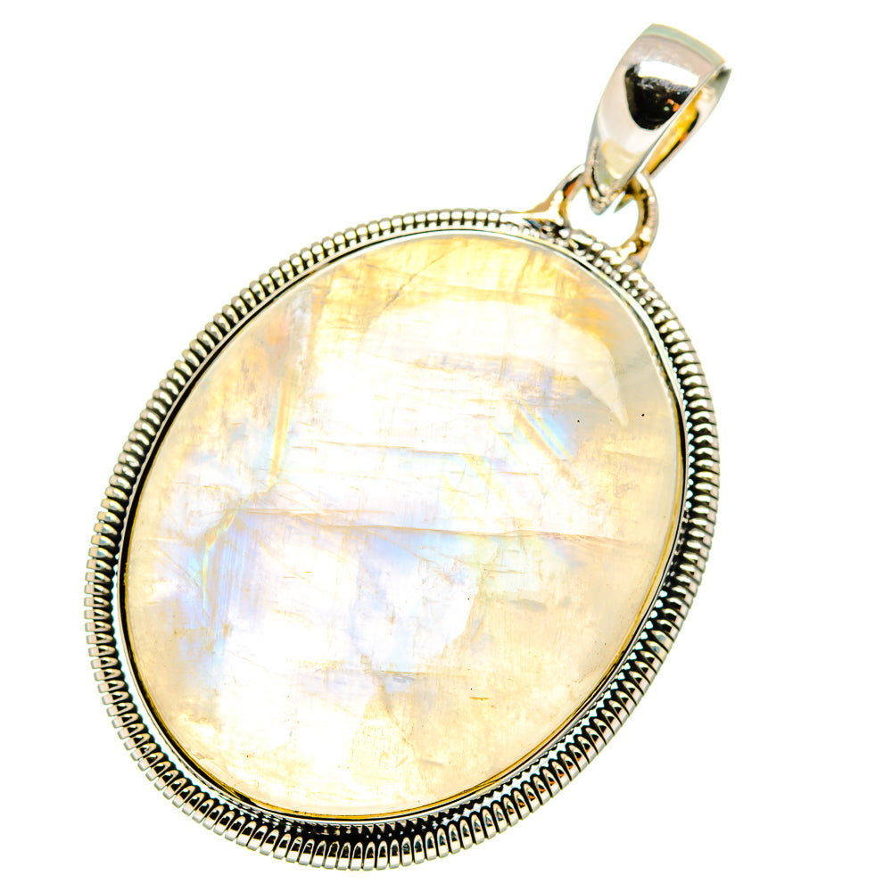 Rainbow Moonstone Pendants handcrafted by Ana Silver Co - PD13099