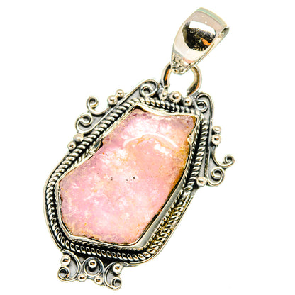 Rose Quartz Pendants handcrafted by Ana Silver Co - PD13102