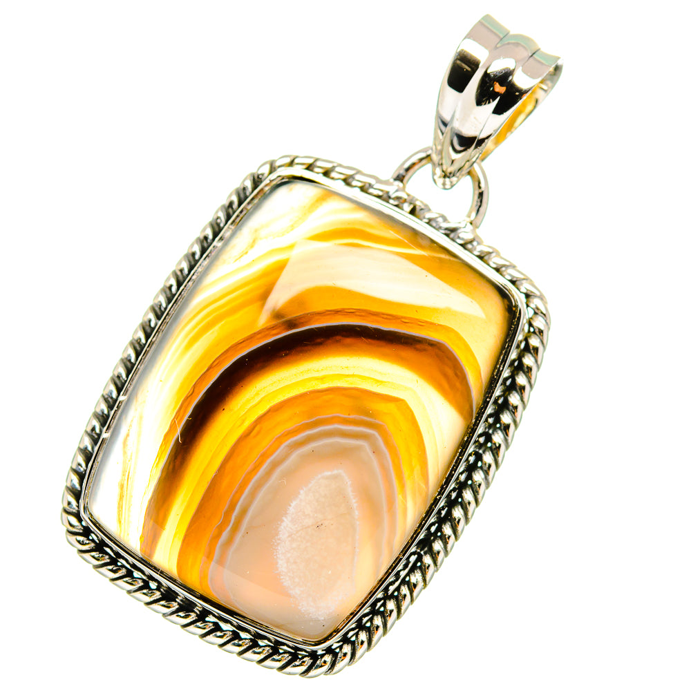 Botswana Agate Pendants handcrafted by Ana Silver Co - PD13104